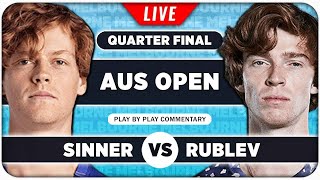 SINNER vs RUBLEV • Australian Open 2024 QF • LIVE Tennis PlaybyPlay Stream [upl. by Jaine]