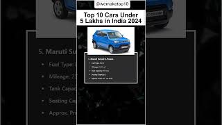 Top 10 Cars Under 5 Lakhs in India 2024 upcoming Navratri offer navratri cars automobile bestcar [upl. by Yaresed]