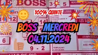 boss Demain mercredi 04 décembre 2024💲💲base SOLIDE 💲💲quinte demain [upl. by Iras]