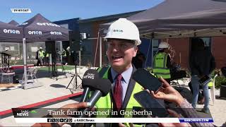 Eastern Cape  Tank farm opened in Gqeberha  Corning Painter [upl. by Odlaumor651]