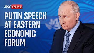 Russian President Vladimir Putin addresses Eastern Economic Forum [upl. by Eceryt321]