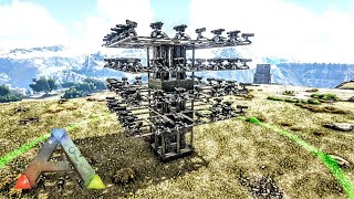 ARK Survival Evolved Tutorial de torre de torretas de pilar [upl. by Ytsihc]