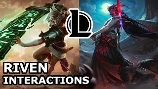 Riven Interactions with Other Champions  IS YONE HER MASTER  League of Legends Quotes [upl. by Diandra]