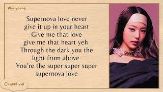 IVE  Supernova Love Lyrics [upl. by Newlin835]