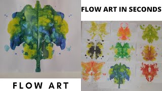 FLOW ART FLOW ACRYLIC ART HOW TO MAKE FLOW ART  FLOW ART KAISE BANAYE  WATER COLOUR FLOW ART [upl. by Eivol]