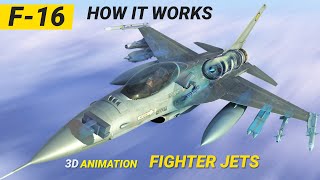 F16 Fighter Jet How it Works  4th Generation Multirole Fighter F16 [upl. by Sobmalarah]