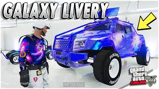 GTA 5 Galaxy Livery Merge Glitch Car to Car Merge F1 Wheels Any Car GTA 5 Glitches [upl. by Tewell]