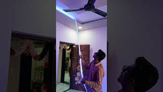 How to installation style rope lighting on ceiling electricalelectricianwireman [upl. by Eatnod]