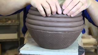 Bridges Pottery  Ceramic Slab and Coil Vessel Demonstration [upl. by Ermeena]