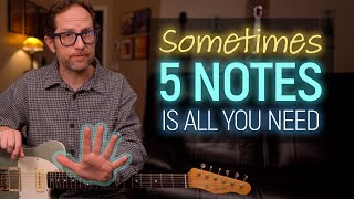 Sometimes 5 notes is all you need Twangy guitar melody using the Minor Pentatonic Scale  EP596 [upl. by Enahs]