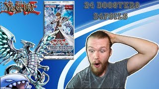 YUGIOH 24 FOILS en 24 BOOSTERS OUVERTURE DU DUELLISTES LÉGENDAIRES 3 LED3 [upl. by Ynnos]