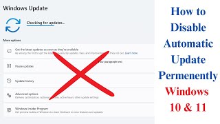 How to Disable Automatic Update  Windows 10 amp 11 [upl. by Korten]