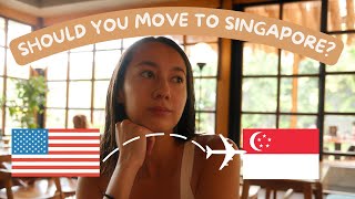 Pros and cons of moving to Singapore 🇸🇬 as told by an American [upl. by Cohe]