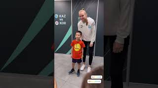 Elena Rybakina with Kids in Astana before BJK Cup [upl. by Giovanni576]