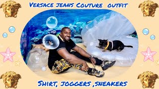 RARE VERSACE JEANS COUTURE OUTFIT Versace Joggers Versace ShirtVersace sneakers [upl. by Berlinda]