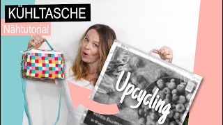 Sommer Idee des Jahres Kühltasche selber nähen  UPCYCLING [upl. by Annodas]