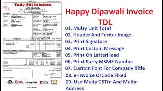 Happy Dipawali Invoice Free TDL [upl. by Daughtry346]