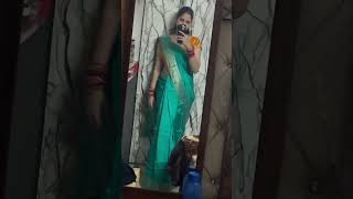 First saree look after marriage 🧿❤️👻youtubeshorts wedding love trending shorts [upl. by Mountfort416]