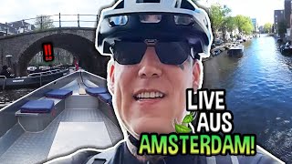 Fast UNFALL am Wasser 😱 XXL Tour durch AMSTERDAM 🇳🇱  MontanaBlack IRL [upl. by Euqina]