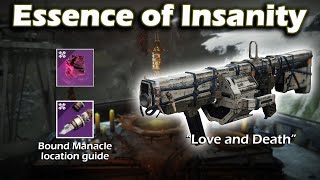 Destiny 2 Shadowkeep  Essence of Insanity  Bound Manacle Location  Love and Death Guide [upl. by Baggs704]