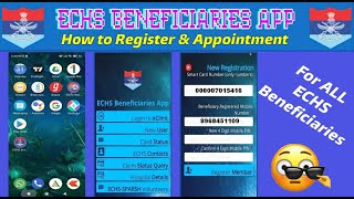 ECHS Beneficiaries App  How to Register amp Appointment 🤔  Good News for all Veterans 👍 [upl. by Gable470]