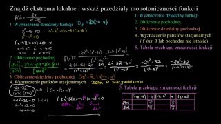 Ekstrema i monotoniczność funkcji jednej zmiennej 1 [upl. by Leiand]