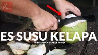 TERLARIS DAN SEGAR  ES SUSU KELAPA JALAN PURNAMA  PONTIANAK STREET FOOD 28 [upl. by Magill307]