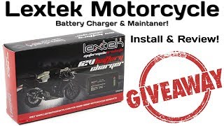 Lextek Motorcycle Battery Optimiser Charger amp Maintaner Install amp Review [upl. by Liahcim960]