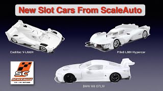 New Slot Cars From ScaleAuto  BMW M8 GTLM and Hypercars from Cadillac and Peugeot [upl. by Berty]