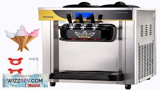 VEVOR Commercial Ice Cream Maker 2230LH Yield 2200W Countertop Soft Serve Machine Review [upl. by Aseretairam]