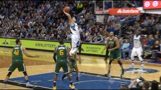 Zach LaVine Flies for the Jam vs the Jazz  010717 [upl. by Ardella]