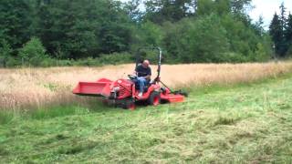 Kubota BX24 with Land Pride RCR1548 Rotary Cutter [upl. by Buxton]