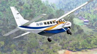 Dangerous Bush Flying in Indonesia  MSFS [upl. by Devitt909]