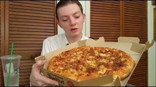 Spontaneous Pizza Hut Backyard BBQ Chicken Pizza Review [upl. by Aelahs300]