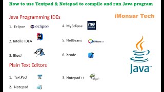 How to use Notepad and Textpad editors to Run Java Programs [upl. by Franzoni]