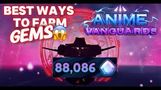 The Best GEM FARM METHOD in Update 1  Anime Vanguards [upl. by Yllod]