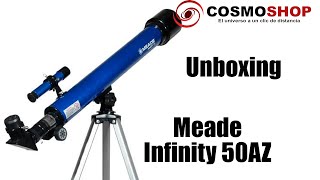 ✅Unboxing 🔭Telescopio ⭐Meade Infinity 50AZ 209001🌟 50X600 Como viene 🌑 que incluye🪐 Accesorios [upl. by Neurath]