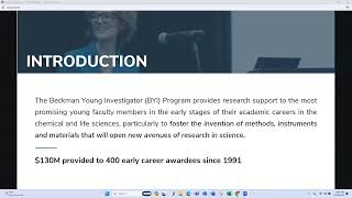 2025 Beckman Young Investigator BYI Program Information [upl. by Normalie]