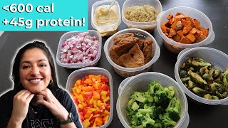 REALISTIC VEGAN MEAL PREP  45g PROTEIN [upl. by Dinsmore]