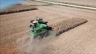 Zuidberg Combine Tracks  Iowa Corn for days [upl. by Goodhen220]