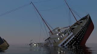 SS Adriatic Sinking Animation  Blender [upl. by Serene]