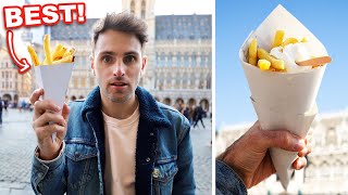 Finding the BEST FRENCH FRIES in Brussels Belgium 🇧🇪 [upl. by Cressler]