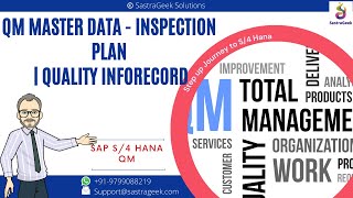 QM Master data Inspection plan Quality Info record  SAP QM [upl. by Werdn]