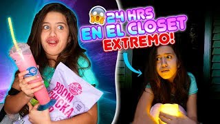 24 HORAS EN EL CLOSET😱 El Susto de mi VIDA 😱😱😱  Team Angel😍  Leyla Star💫 [upl. by Eca]