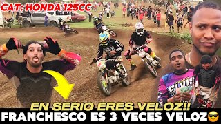 ENSERIO ERES VELOZ PUES FRANCHESCO ES 3 VECES VELOZ 😎  En Lo Seco Y Lo Mojado  Cat 125cc [upl. by Algy]