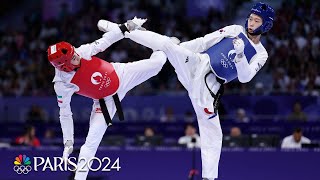 South Koreas Kim dominates Kiyanichandeh for womens featherweight taekwondo gold  Paris Olympics [upl. by Aiveneg]