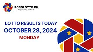 PCSO Lotto Result Today October 28 2024 [upl. by Cristabel]