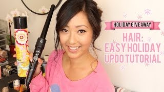 HAIR Easy Holiday Updo Tutorial [upl. by Oliy]