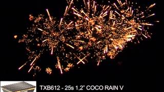 Fajerwerki TXB612 V Coco Rain 25s 12quot Triplex [upl. by Adnawuj446]