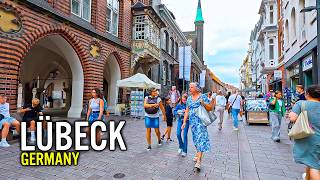 Germany Lübeck  Summer Walk in 4K exploring the Inner City  Walking Tour [upl. by Delfine]